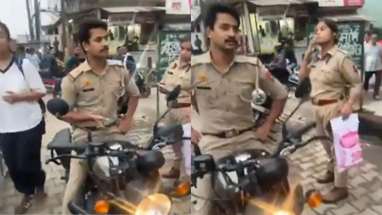 Viral Video : दरोगा जी का बिना हेलमेट पहने महिला कांस्टेबल को घुमाना पड़ा भारी, वायरल हुआ वीडियो